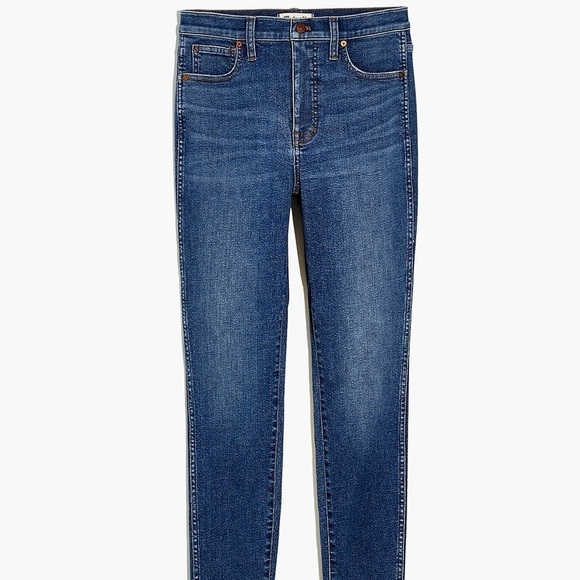 MadeWell 10" High-Rise Skinny Crop Jeans in Bradfield Wash ND611 - Picture 1 of 5